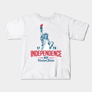 4th of July 1776  American independence day design Kids T-Shirt